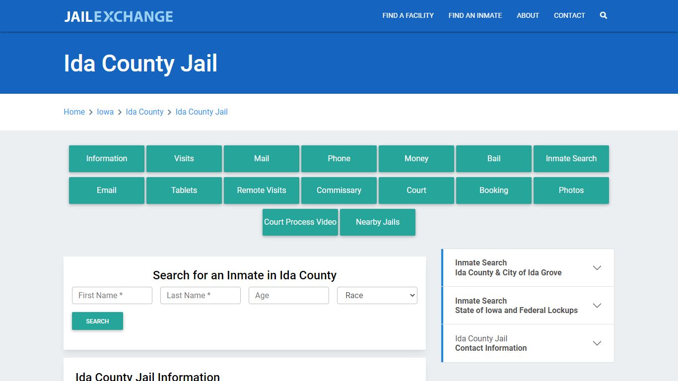 Ida County Jail Roster Lookup, IA, Inmate Search - Jail Exchange